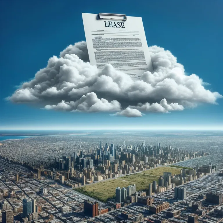 A Lease in the Sky over a big plot of land