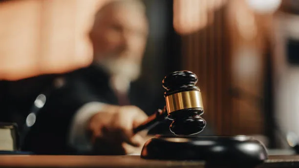 Judge hitting his gravel